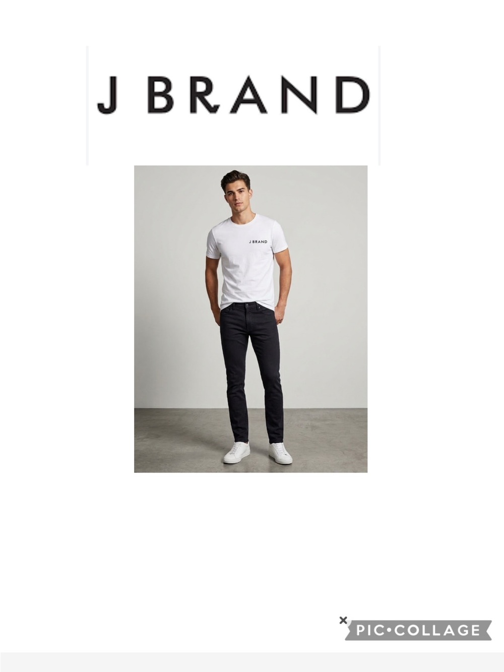 J Brand Men's Black Slim Jeans — Straight Slim Fit